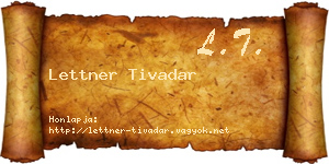 Lettner Tivadar névjegykártya