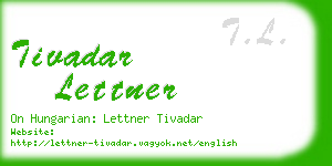 tivadar lettner business card